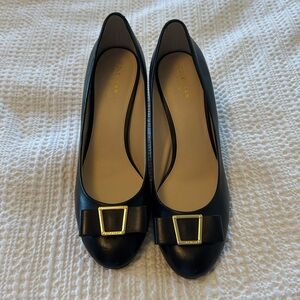 Cole Haan block heel pumps with bow size 10